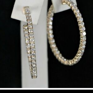 Elegant 14k Gold Plated and Sterling Silver Hoop Earrings